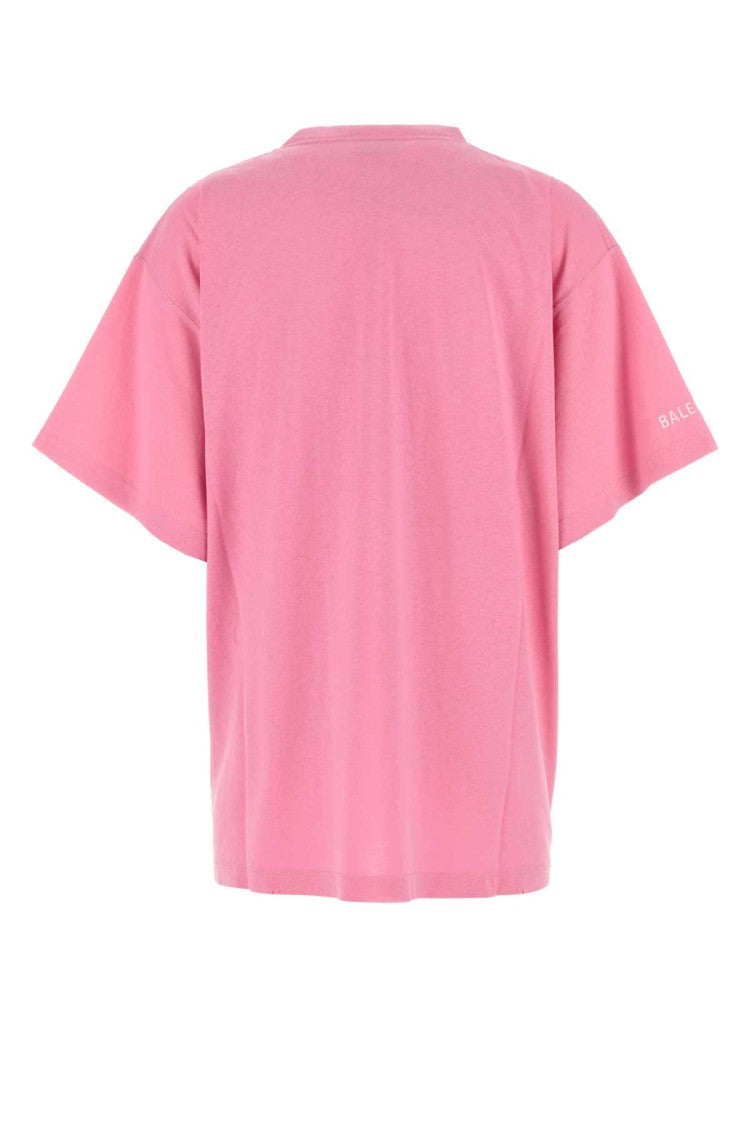 Balenciaga Pink Cotton Oversize T-Shirt
