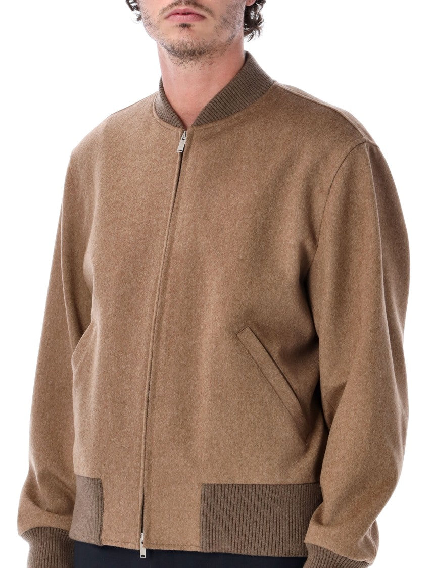 Lardini Minimalist Brown Varsity Jacket