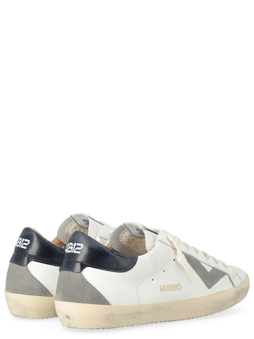 4B12 Suprime Sneakers In White Leather