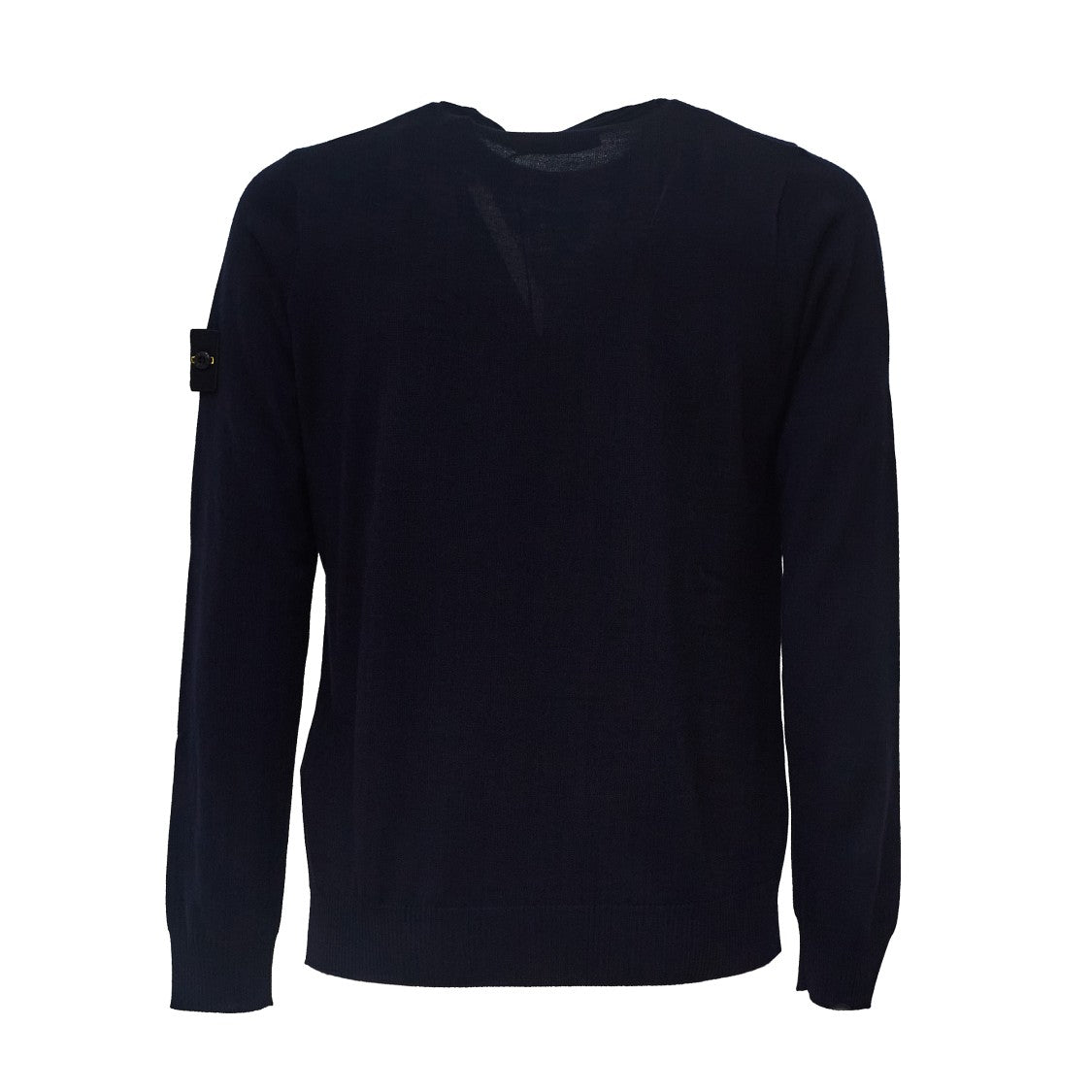 Stone Island Ribbed Crew Neck Sweater In Pure Rws Wool