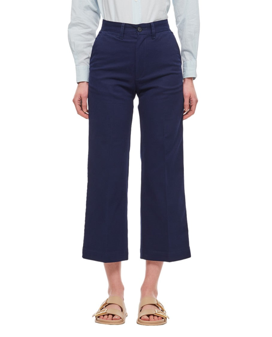 Polo Ralph Lauren High-Waisted Cropped Chino Pants With Wide Leg Silhouette