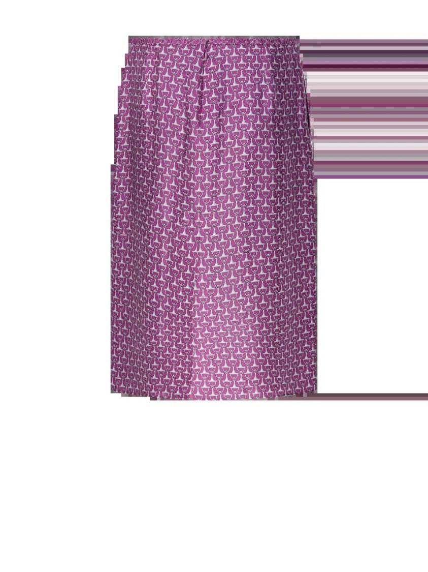 Gucci Cascade Detail Mini Skirt With Geometric Pattern
