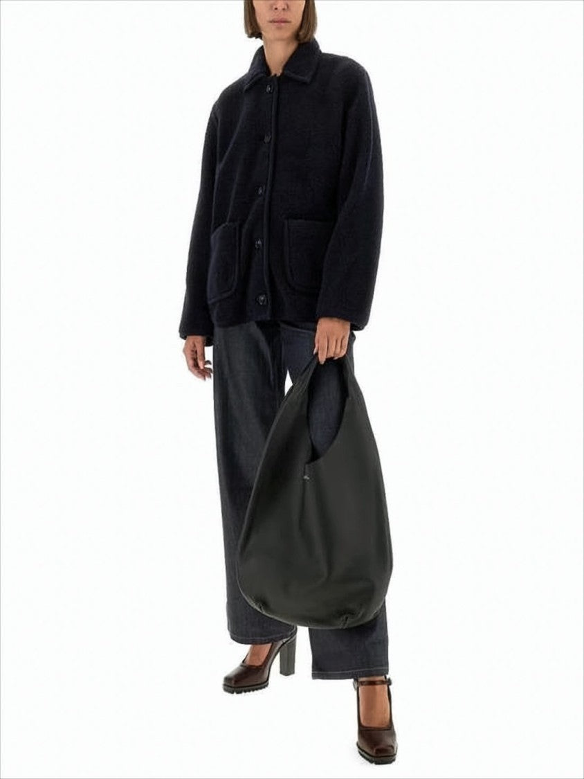 A.P.C. Boxy Silhouette Black Wool-Cotton Blend Jacket