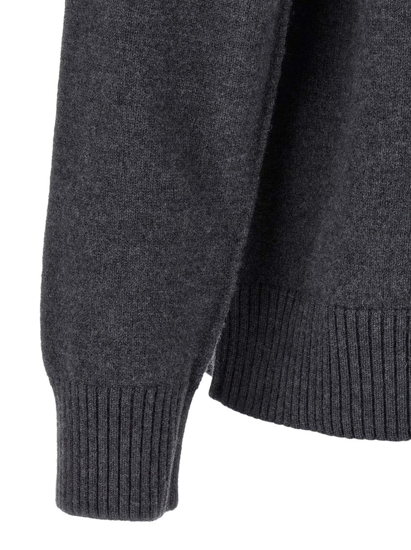 Ami Comfort Fit Virgin Wool Cardigan