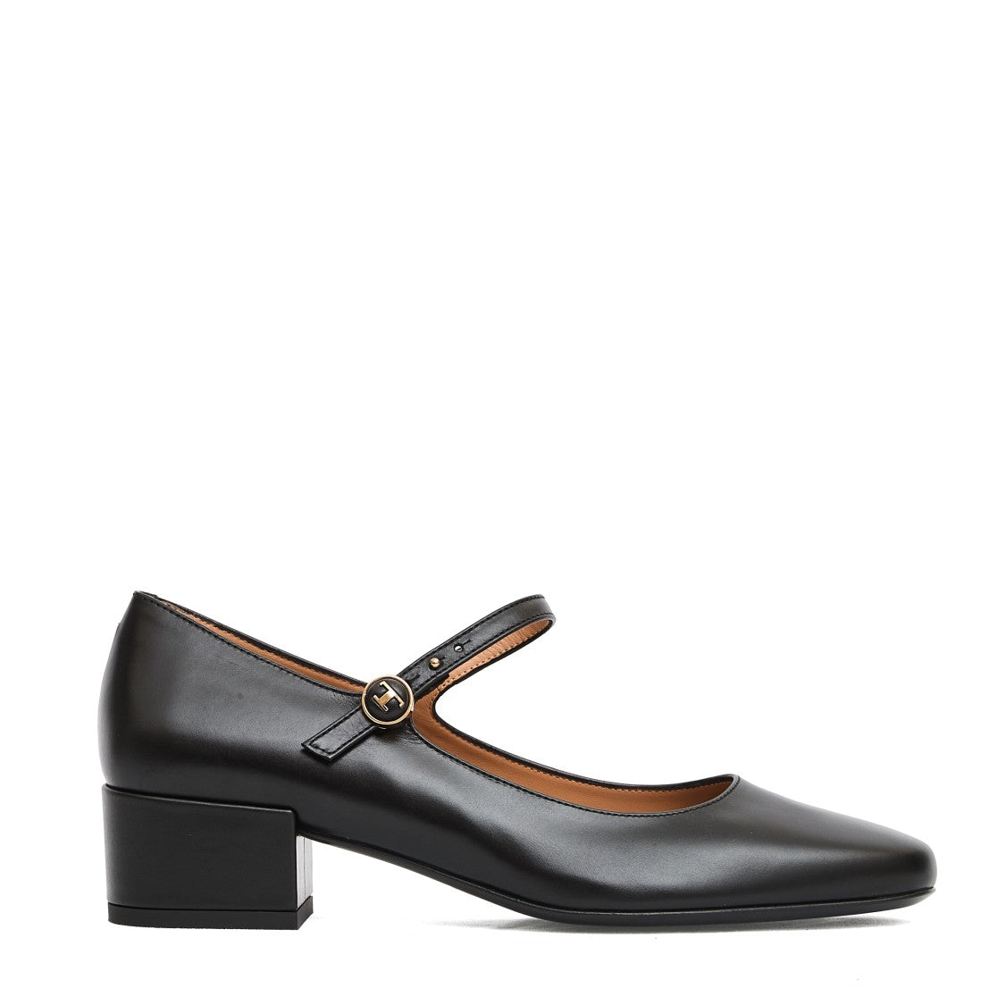 Tod's Black Leather Ballerinas With Straps