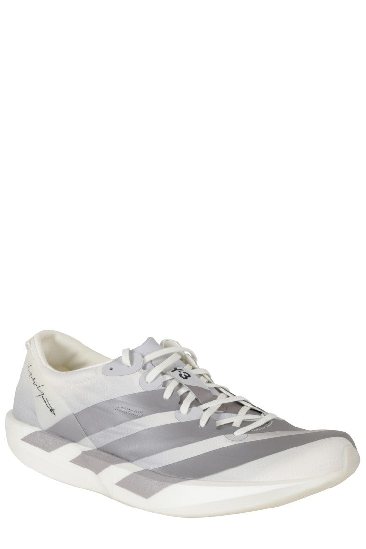 Y-3 Minimalist Stretch Mesh Sneakers With Rubber Sole