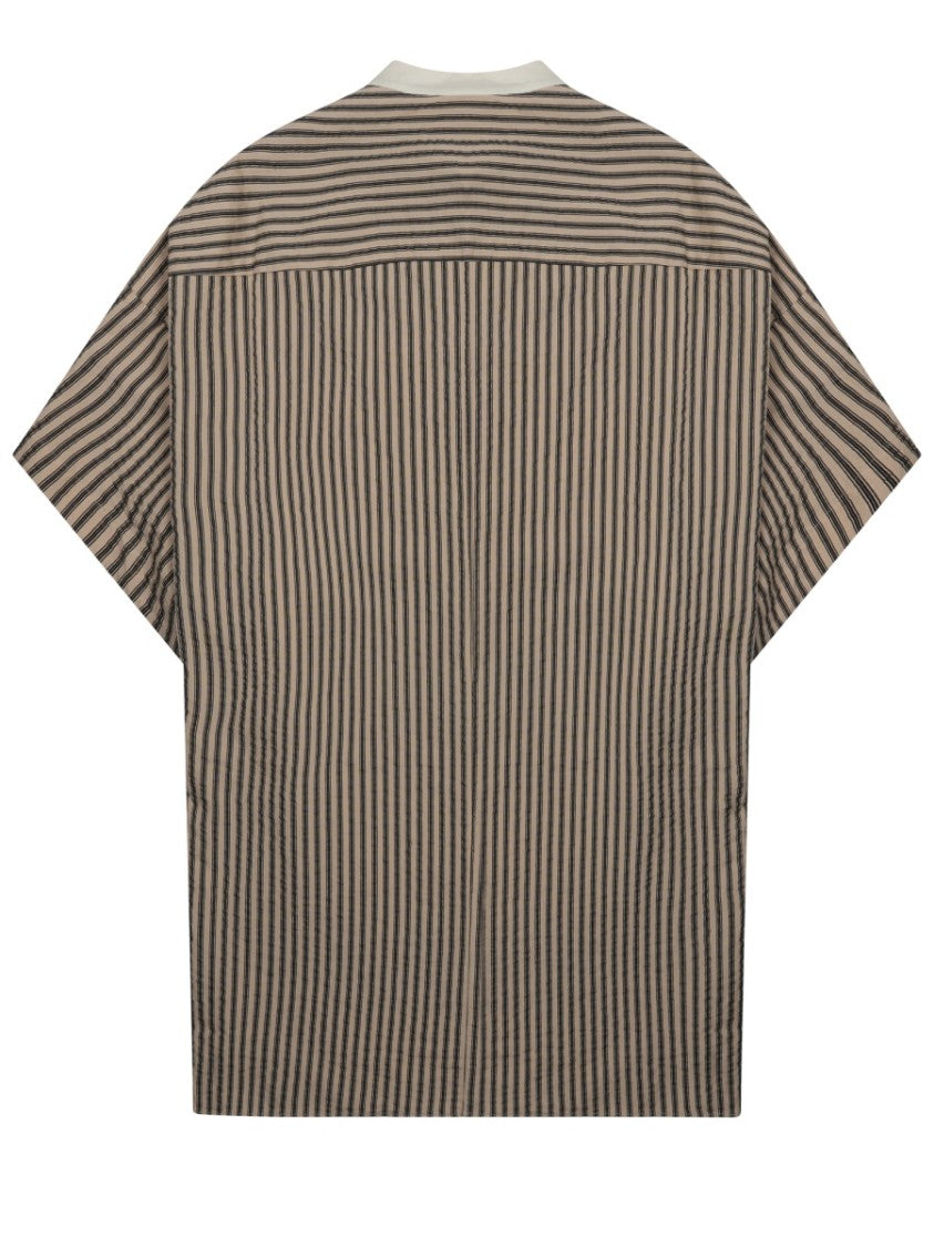 Alysi Vertical Stripes Viscose-Blend Mini Dress