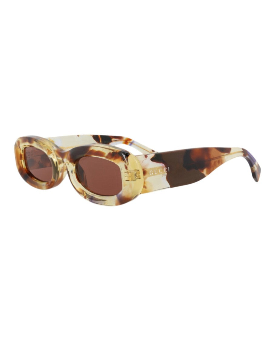 Gucci Round-Frame Recycled Acetate Sunglasses