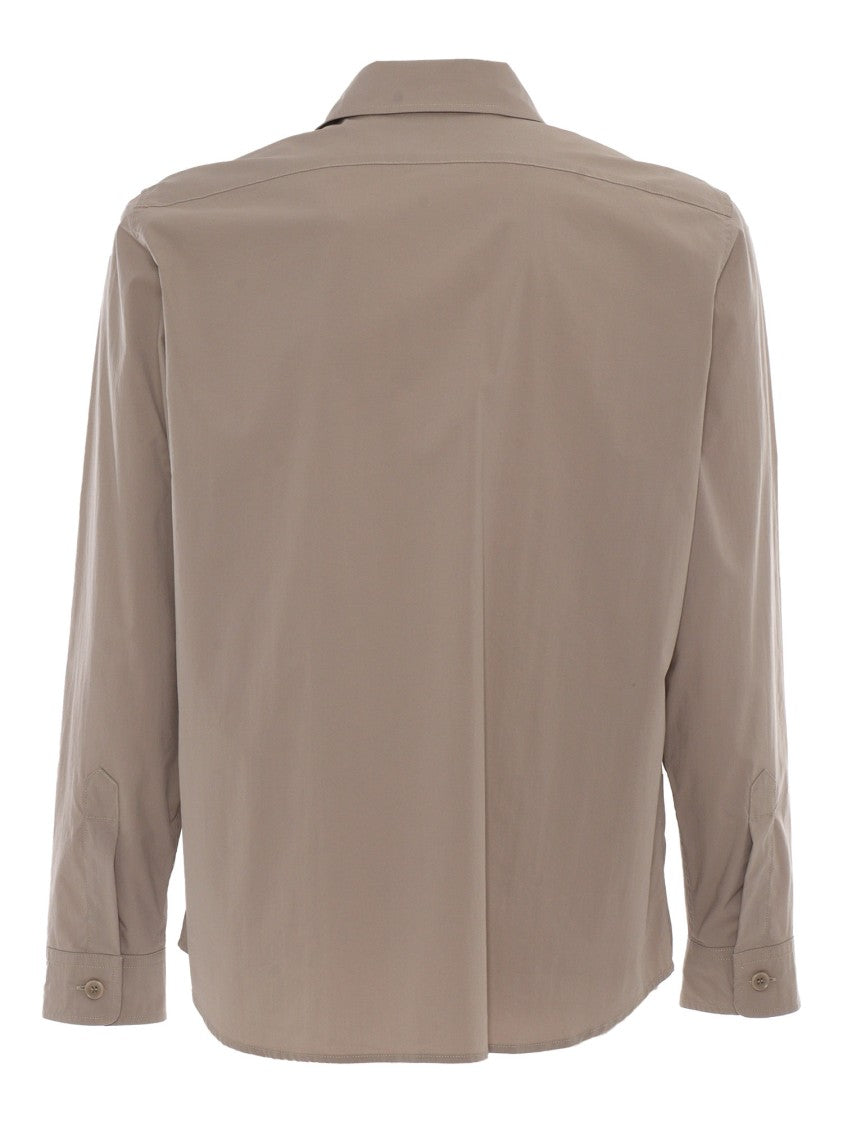 Aspesi Classic Collar Button-Down Shirt With Front Pockets