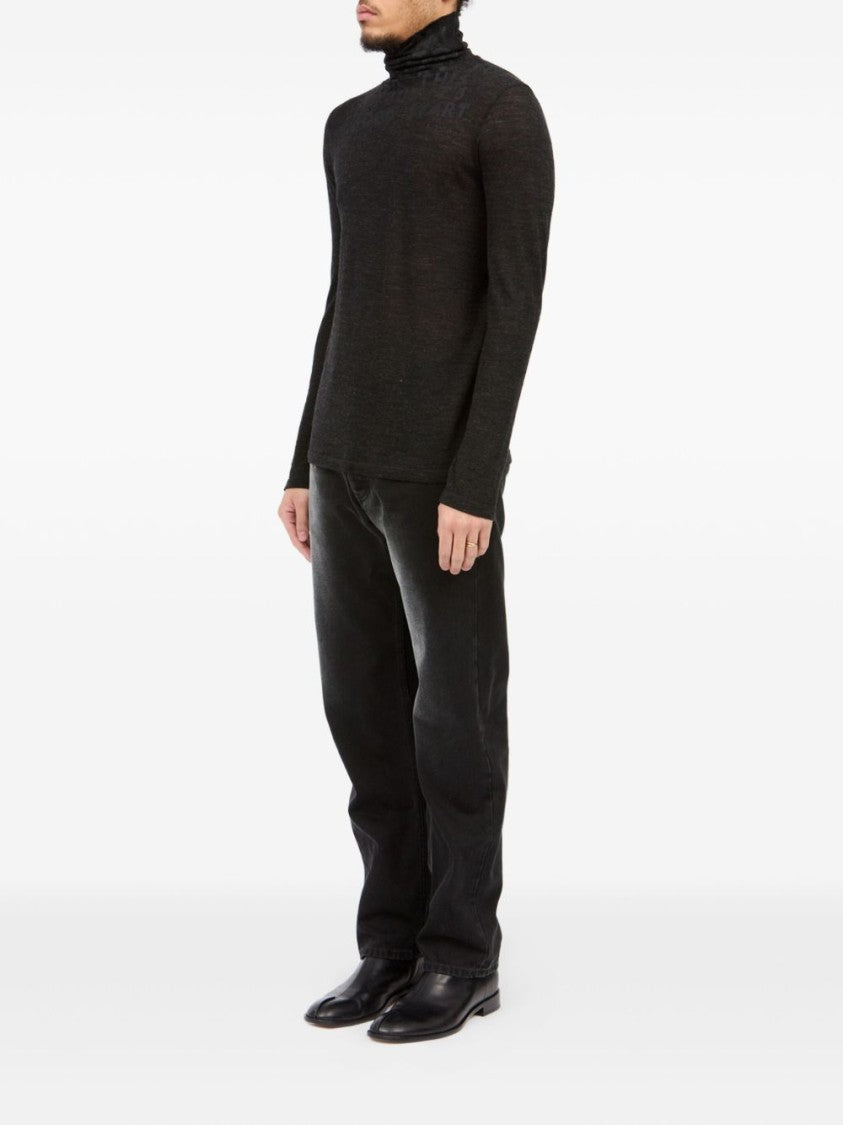 Mm6 By Maison Margiela High Neck Tailored Knit Sweater