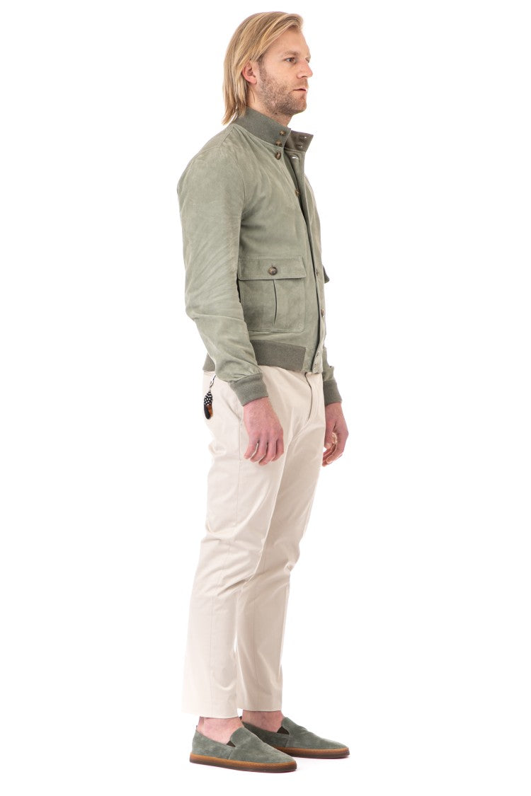 Valstar Supersoft Suede Bomber Jacket With Horn Buttons
