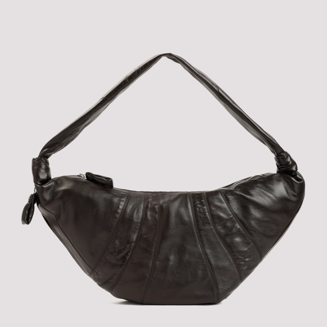 Lemaire Dark Choccolate Leather Large Croissant Bag