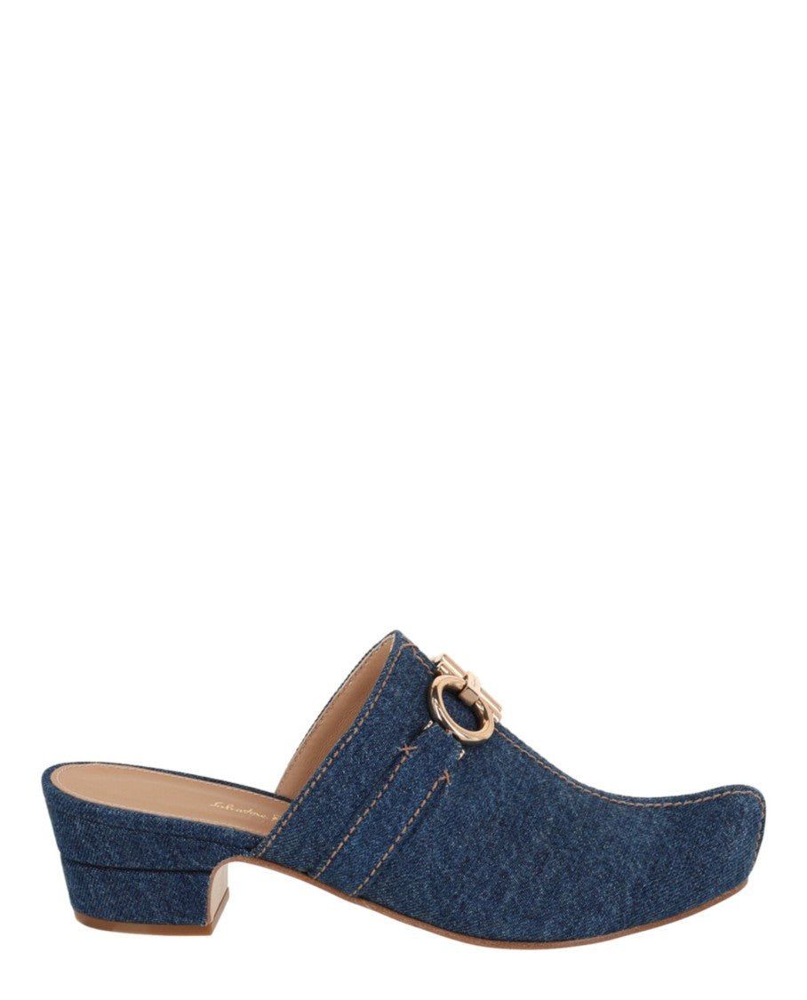 Ferragamo Phobos Denim Mules