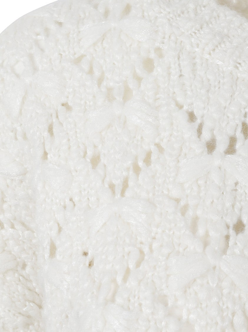 Fabiana Filippi White Cotton Cardo Sequin T-Shirt