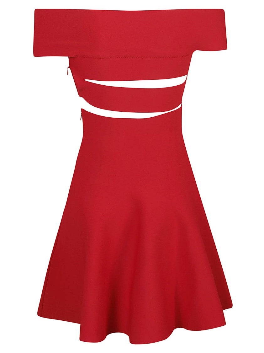 Alexander Mcqueen Off-The-Shoulder Dress With Cut-Out Details