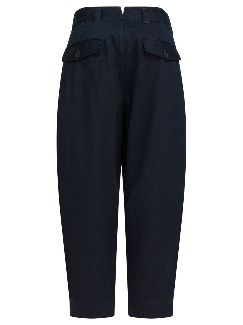 Comme Des Garçons High-Waisted Black Balloon Pants With Voluminous Silhouette