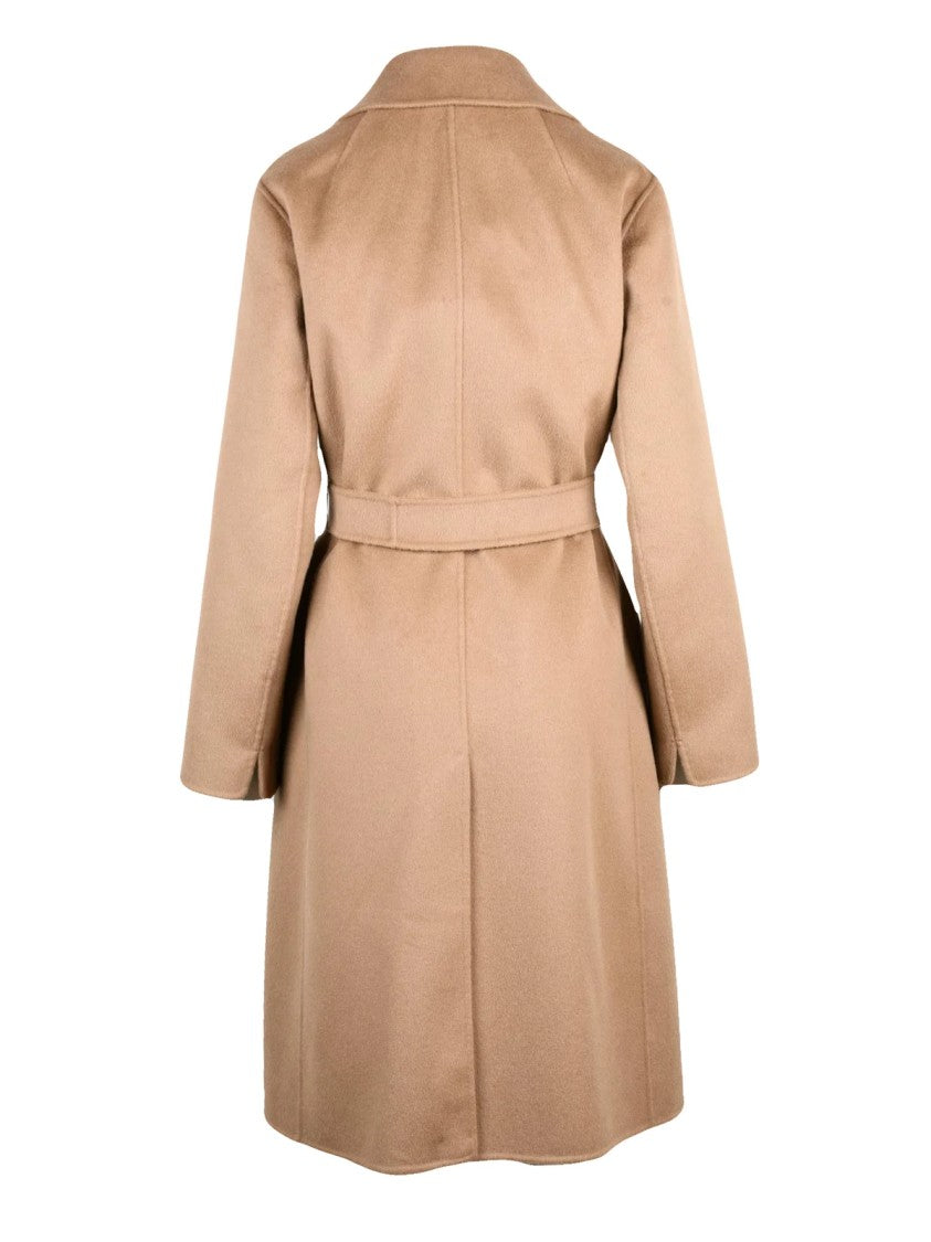 Max Mara Beige Virgin Wool Belted Park Coat