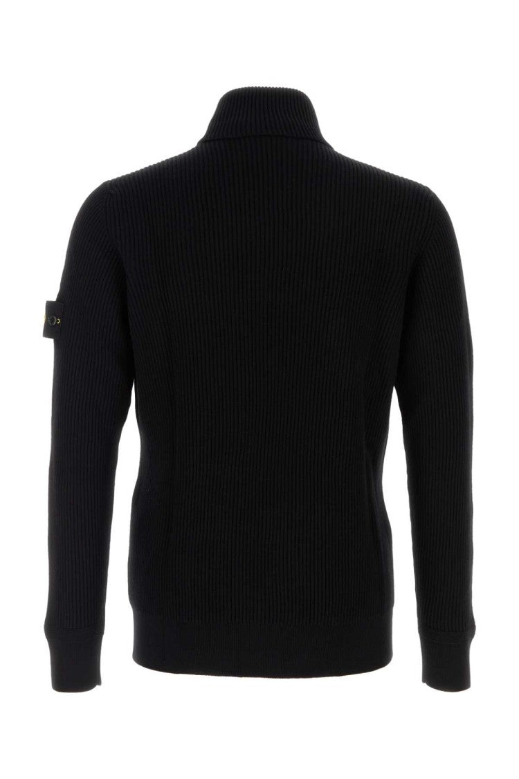 Stone Island Black Wool Sweater