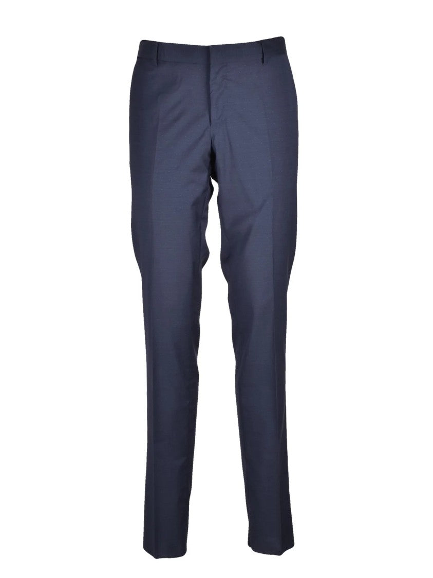 Paoloni Blue Sartorial Virgin Wool-Blend Suit