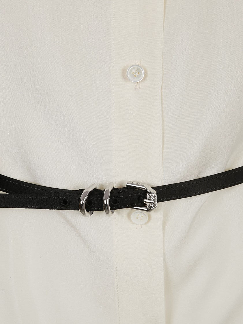 Givenchy Beige Silk Shirt With Classic Collar