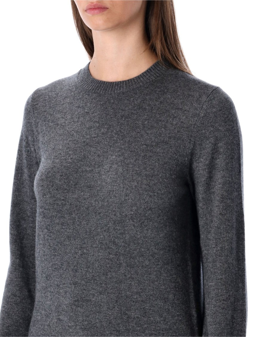 Rhea Grey Mélange Wool Cashmere Crewneck Sweater