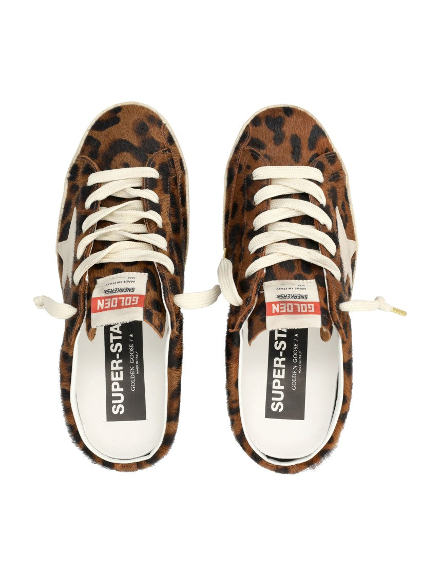 Golden Goose Leopard Print Slip-On Sabot Sneakers