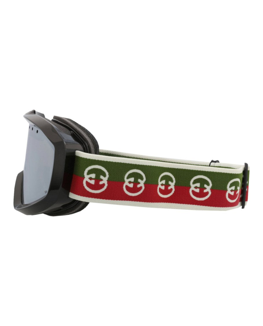 Gucci Shield-Frame Injection Sunglasses With Saddle Nose Bridge