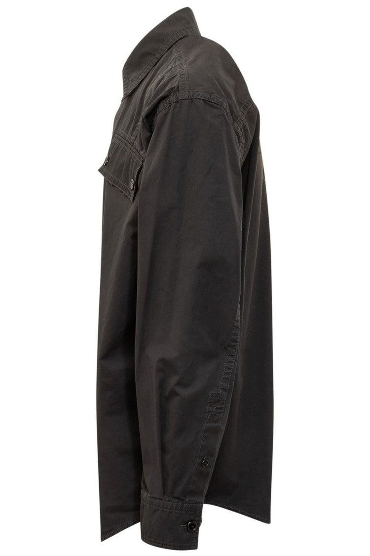 Off-White Button-Up Casual Jacket With Structured Fit