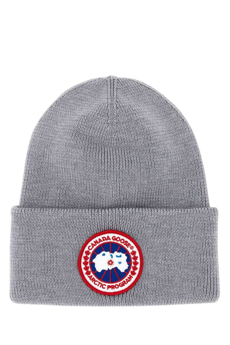Canada Goose Knitted Wool Beanie Hat With Fold-Over Cuff