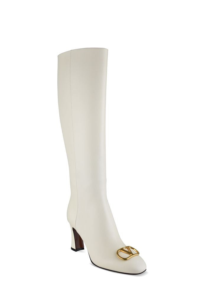 Valentino Garavani Garavani White Leather High Boots
