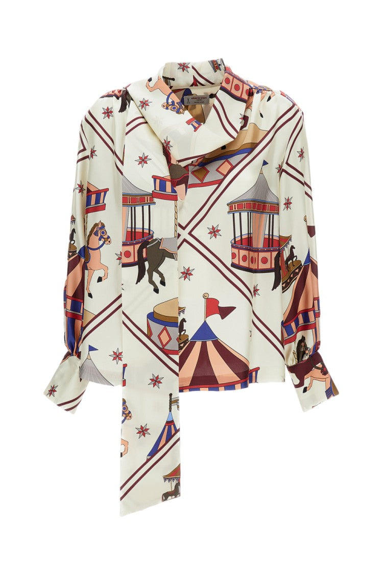 Alberto Biani Printed Silk Blouse