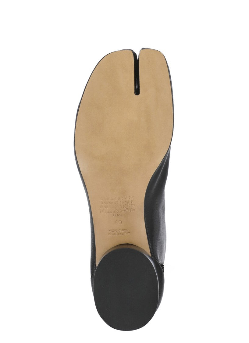 Maison Margiela Black Tabi Low-Heel Leather Boots