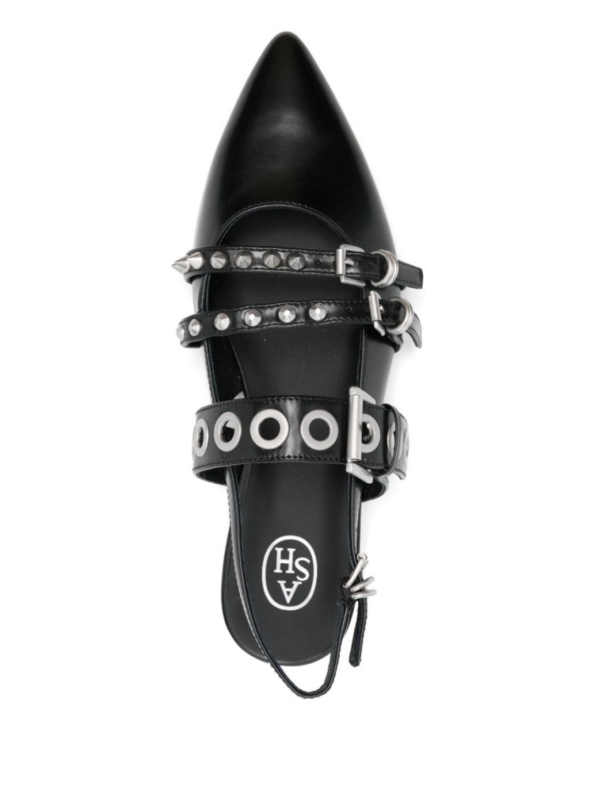 Ash Pointed-Toe Ballerinas With Unique Strap Design