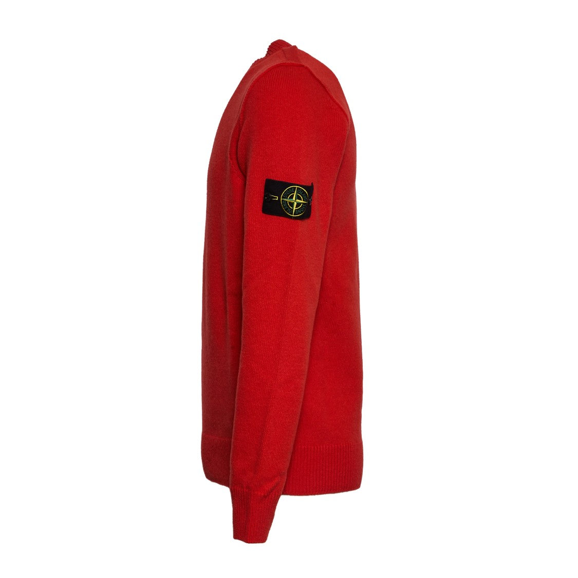 Stone Island Lambswool Sweater With Ribbed Details