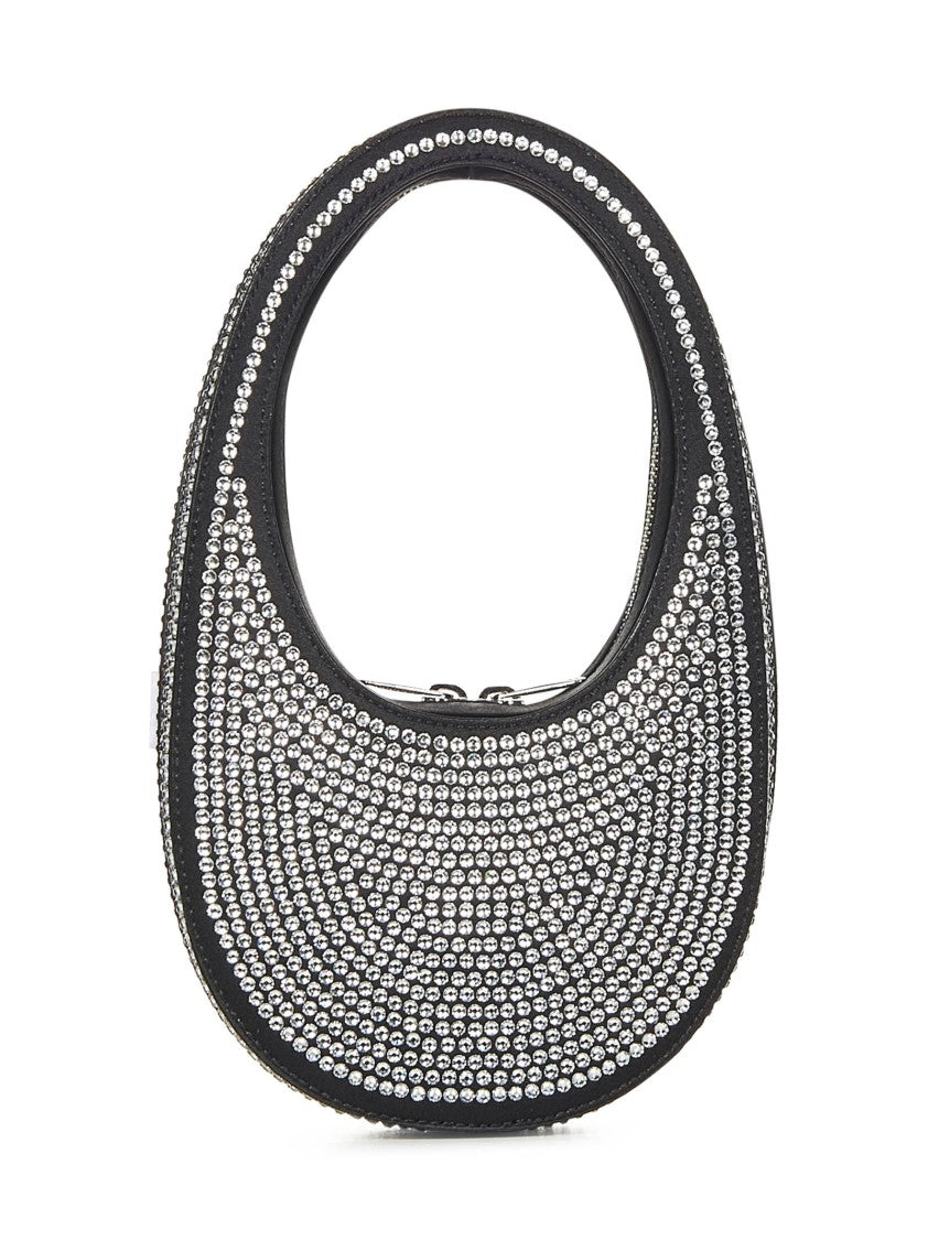 Coperni Black Handbag With Crystal Appliques