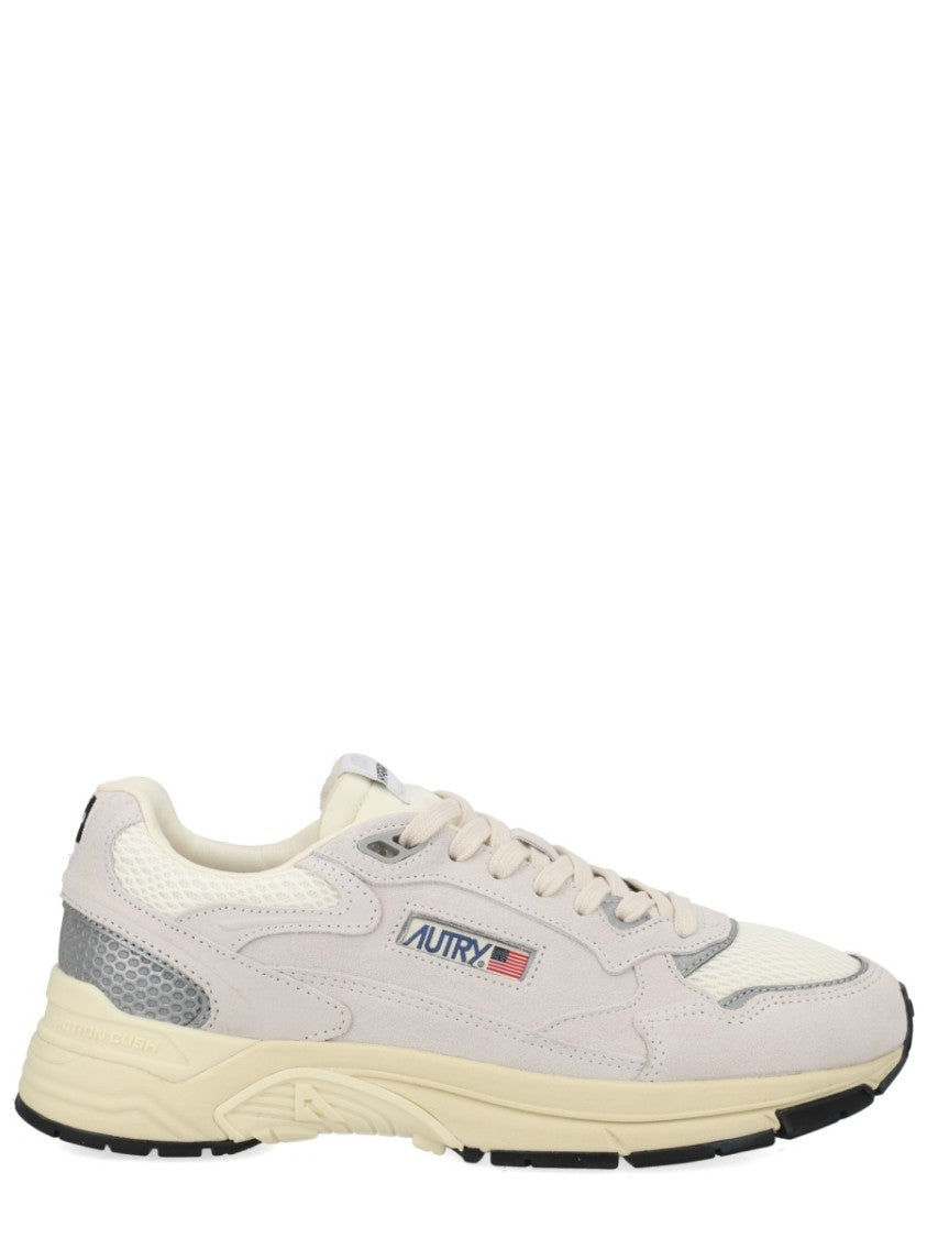 Autry Hyperway Layered Suede Cow Leather Sneakers