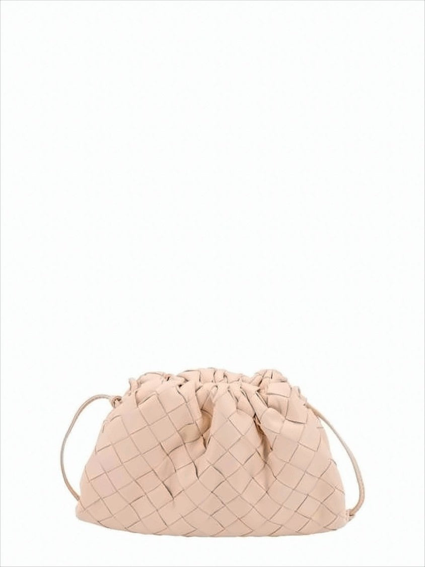 Bottega Veneta Soft Woven Shoulder Bag With Gathered Top And Unique Texture