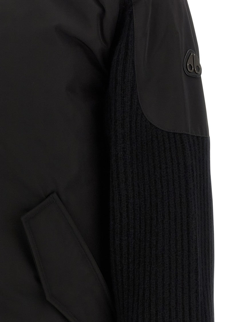 Moose Knuckles 'Magnus Knit Hybrid' Bomber Jacket