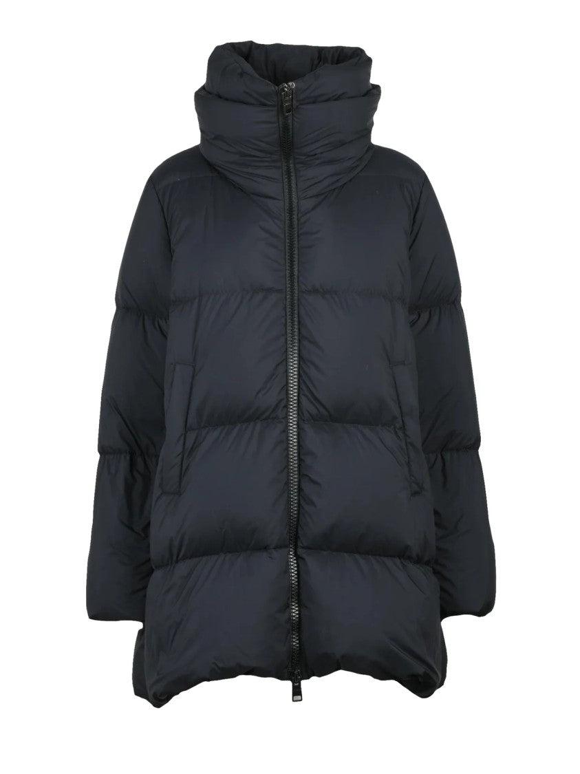 Herno Black Padded Collar Quilted Down Jacket