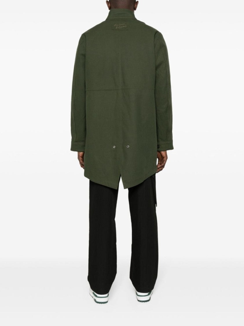 Maison Kitsuné Military Green Cotton Twill Jacket