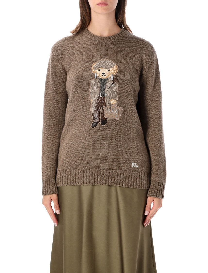 Polo Ralph Lauren Knit Sweater Featuring Iconic Polo Bear Motif