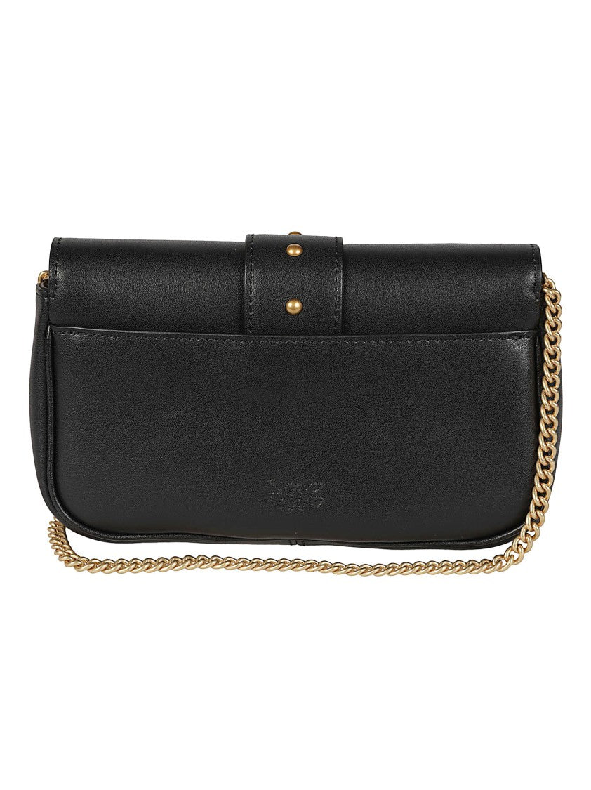 Pinko Love Pocket New Buckle Calfskin Chain Shoulder Bag