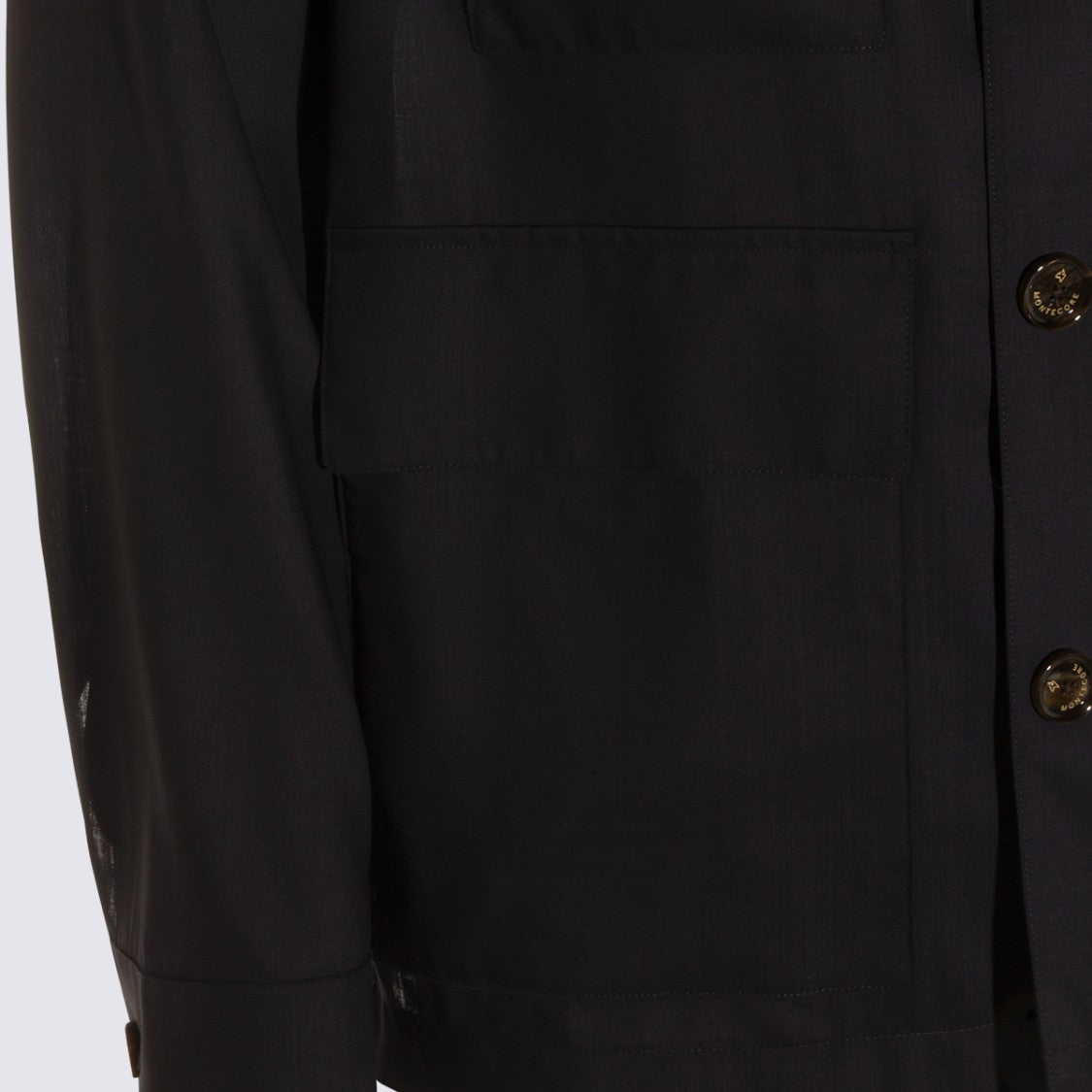Montecore Structured Blue Jacket With Classic Collar
