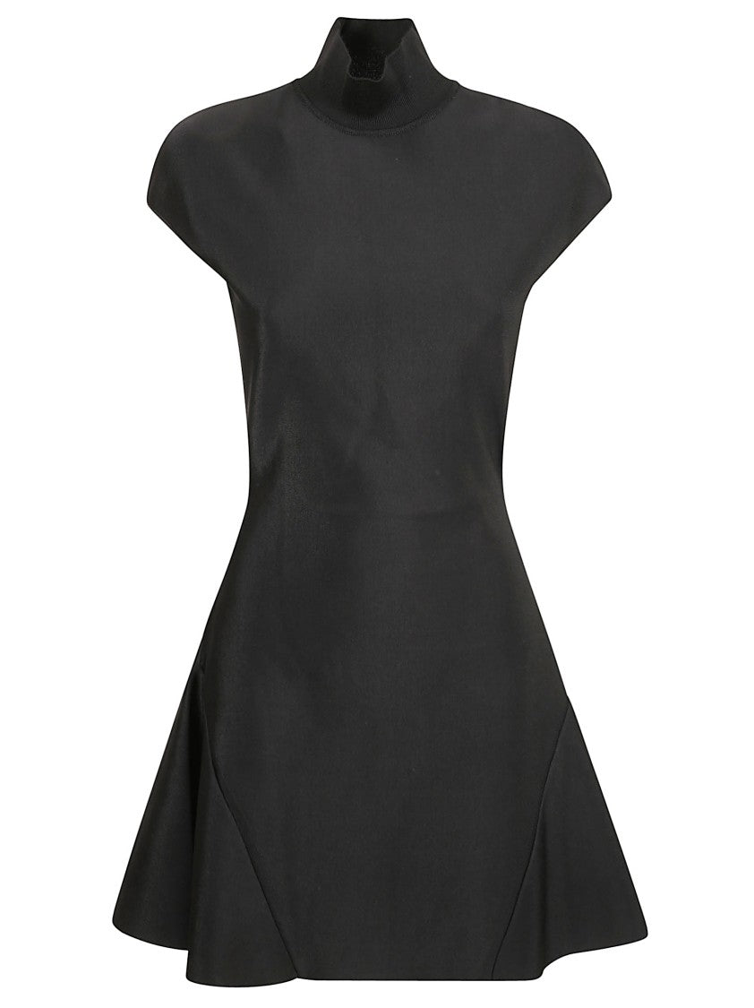 high neck short sleeve mini dress Givenchy Cap Sleeve Mini Dress With High Neck