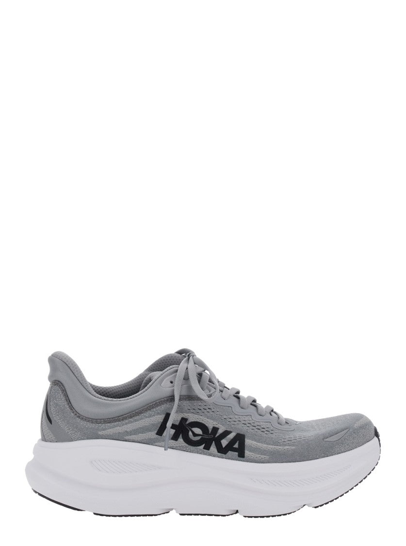 Hoka Lightweight Grey Sneakers With Breathable Upper