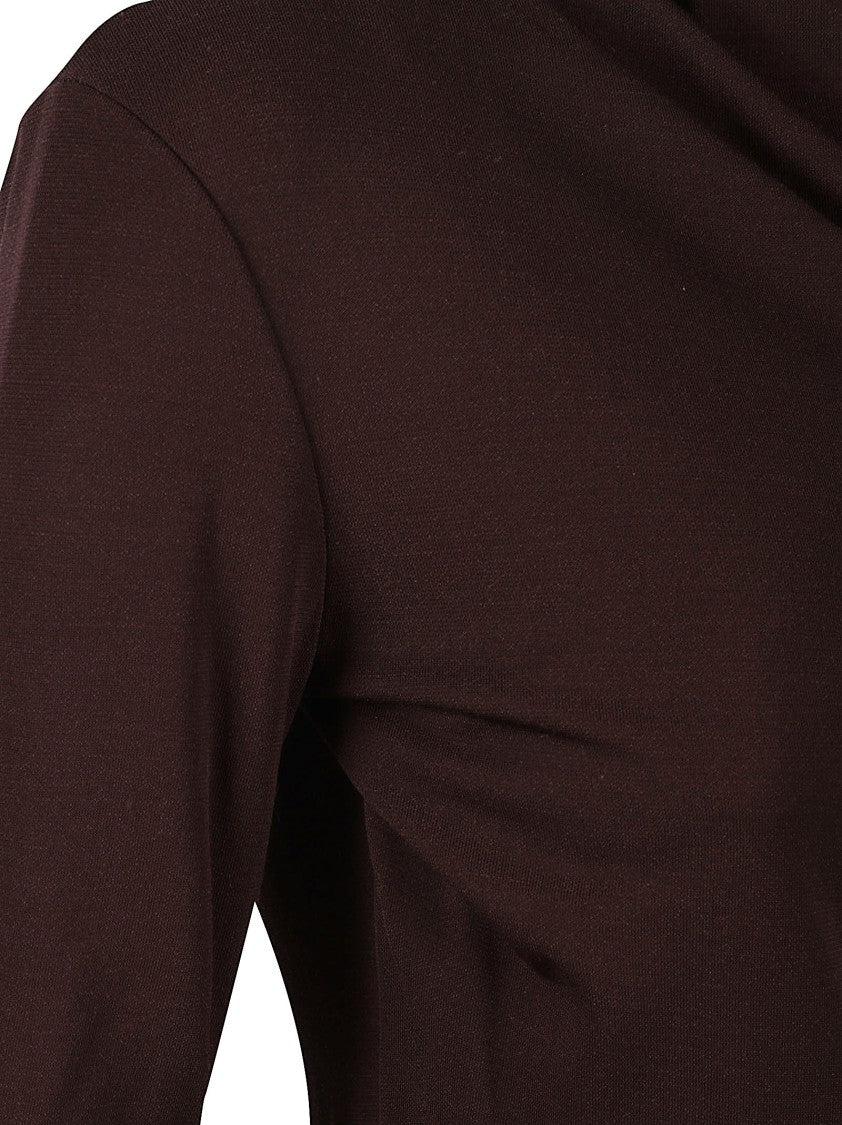Max Mara Knee-Length Dress With High Neckline And Draped Detail