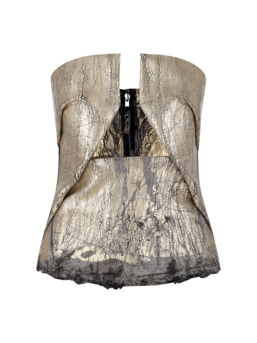 Rick Owens "Kunst" Bustier Top – Gold
