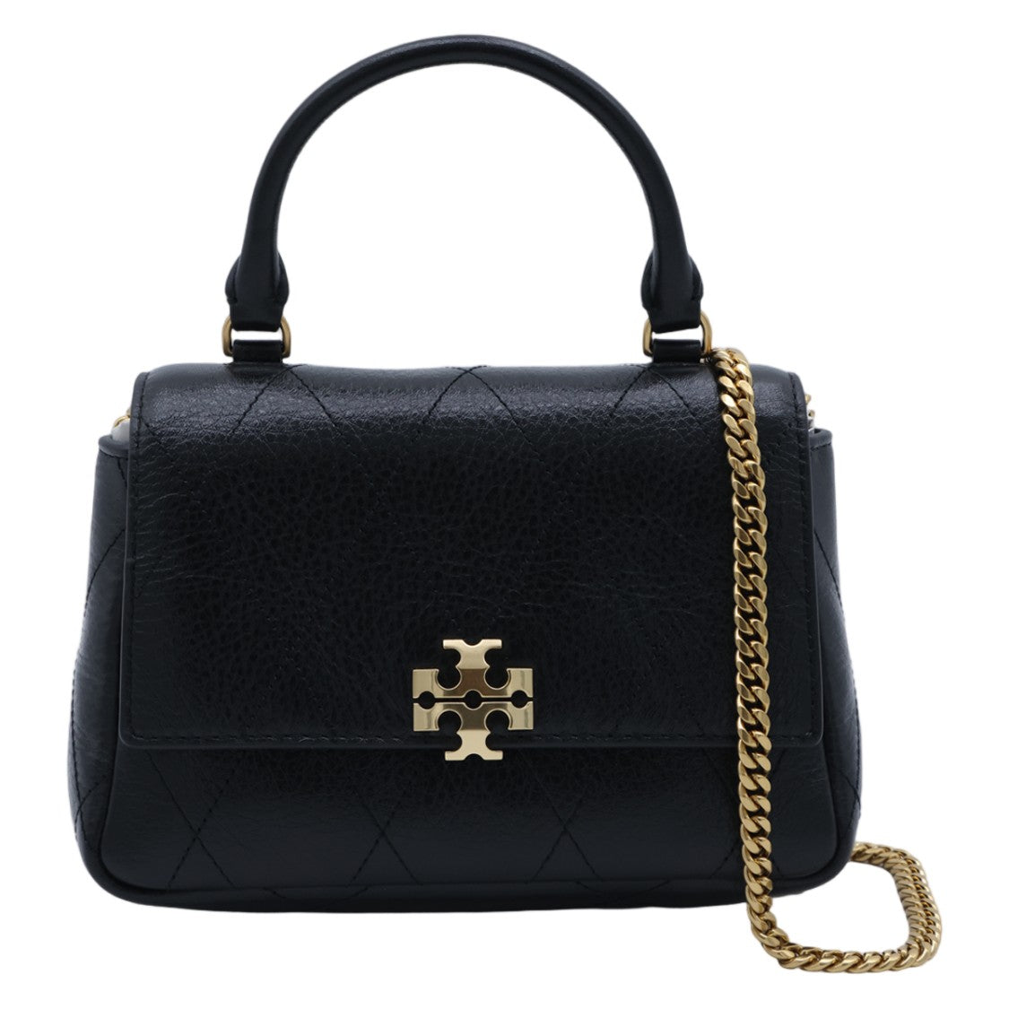 Tory Burch Quilted Leather Handbag With Gold-Tone Logo Clasp