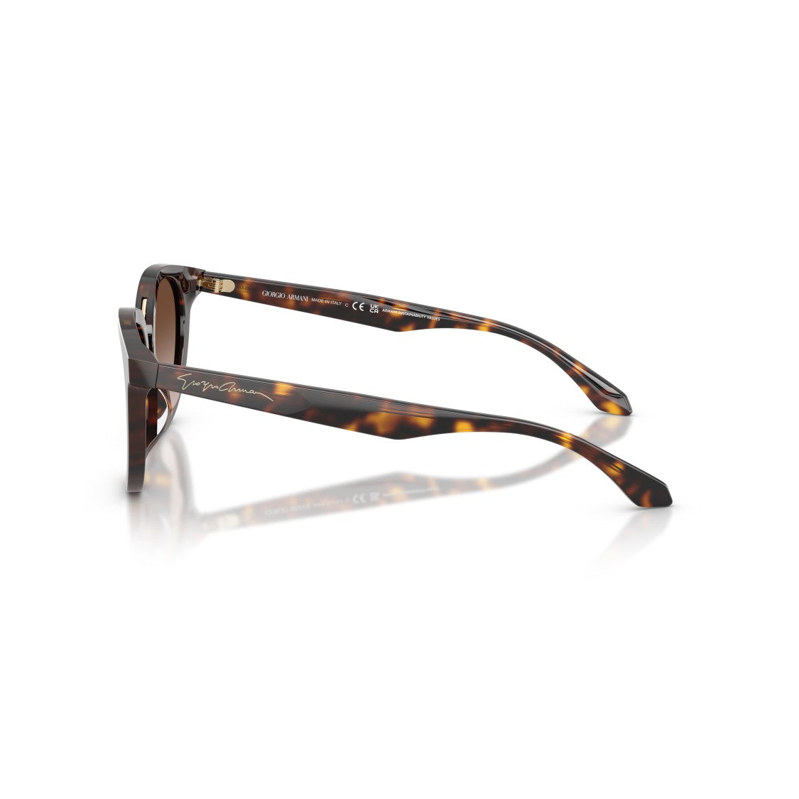 Giorgio Armani 0Ar8252u Rounded Cat-Eye Sunglasses With Tortoiseshell Acetate Frame