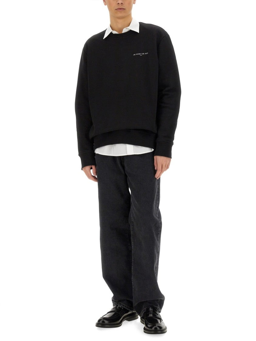 Ih Nom Uh Nit Crown Mask Print Sweatshirt